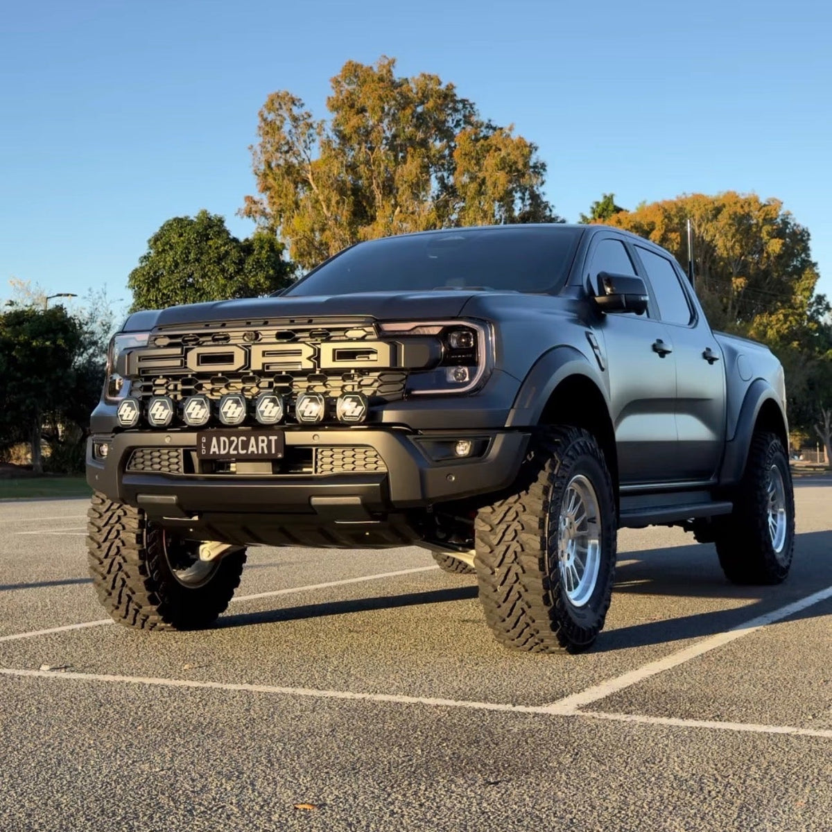 PRE - ORDER T&S Touring Light Bar Brackets to suit Baja Designs 7XL PRO Linkable LED Light Bar Kit (clear) - Ford Ranger Raptor