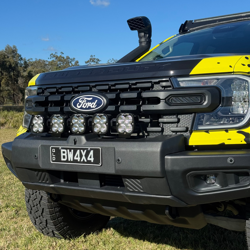 PRE - ORDER T&S Touring Light Bar Brackets to suit Baja Designs 5XL PRO Linkable LED Light Bar Kit (clear) - Ford Ranger Super Duty