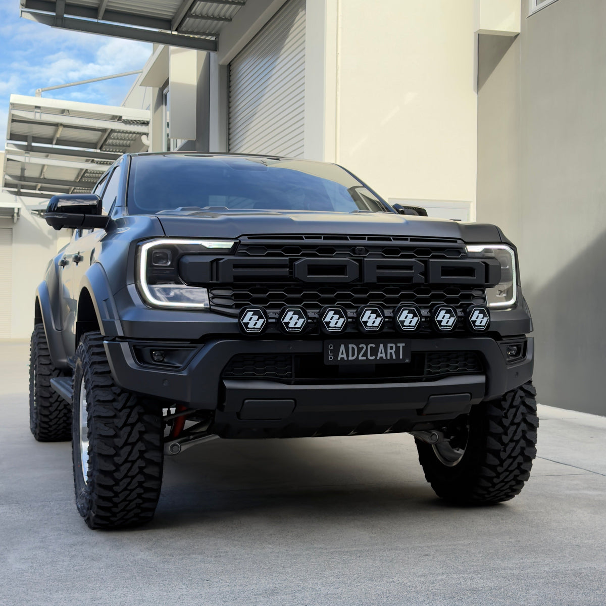 PRE - ORDER T&S Touring Light Bar Brackets to suit Baja Designs 7XL Sports Linkable LED Light Bar Kit (clear) - Ford Ranger Raptor