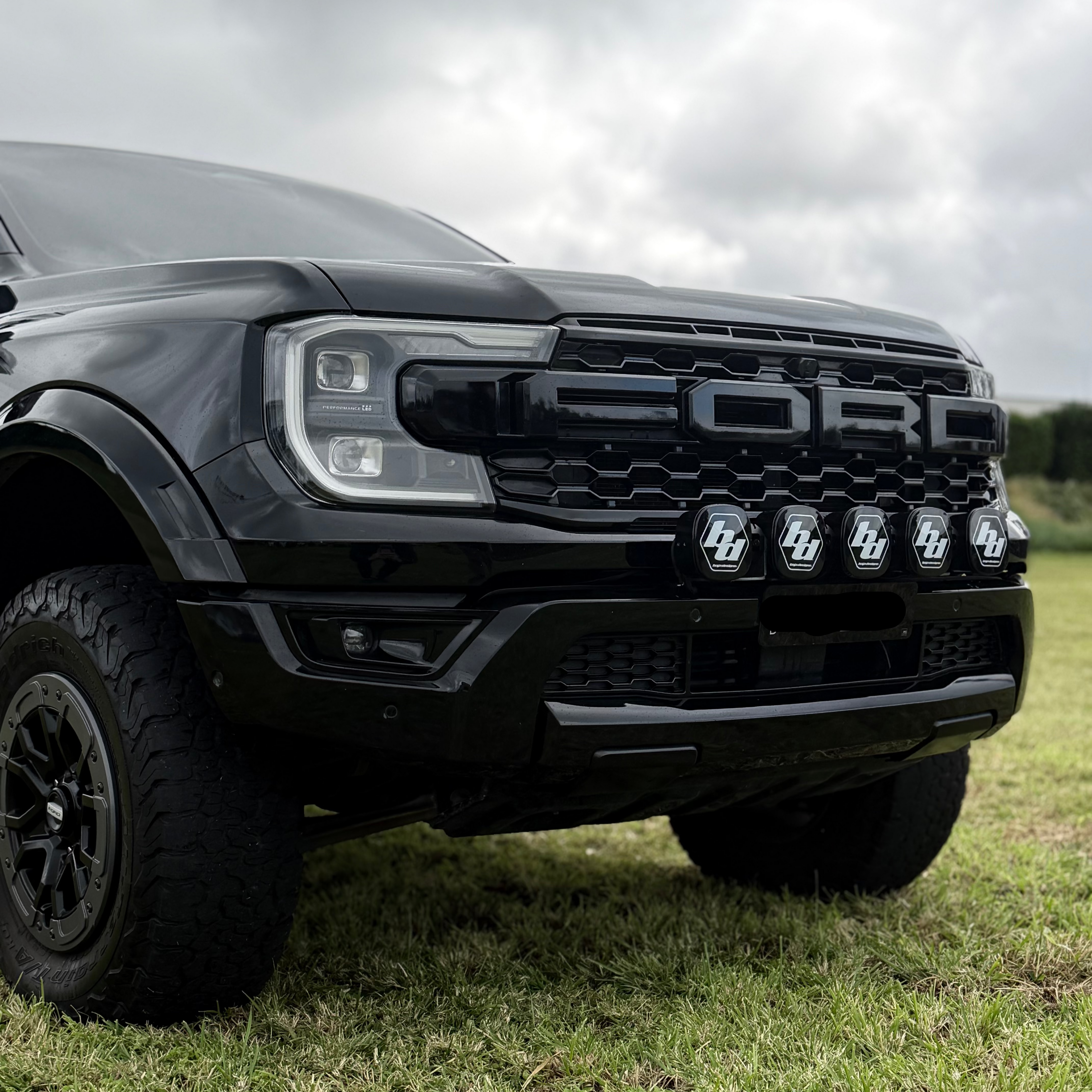 PRE - ORDER T&S Touring Light Bar Brackets to suit Baja Designs 5XL PRO Linkable LED Light Bar Kit (clear) - Ford Ranger Raptor